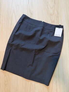 Calvin Klein Charcoal Gray Pencil Skirt